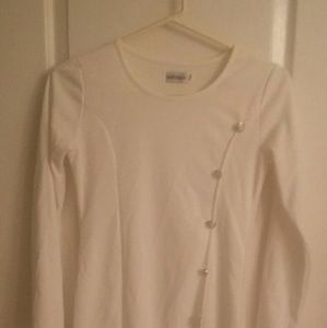 ZHUORANKAILI  WHITE BUTTON DOWN DRESS